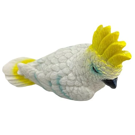 Realistic Cockatoo Parrot Garden Bird Ornament 12cm Outdoor Statue - Image 2