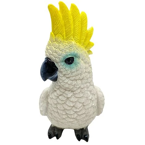 Realistic Cockatoo Parrot Garden Bird Ornament 12cm Outdoor Statue - Image 3