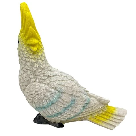 Realistic Cockatoo Parrot Garden Bird Ornament 12cm Outdoor Statue - Image 4