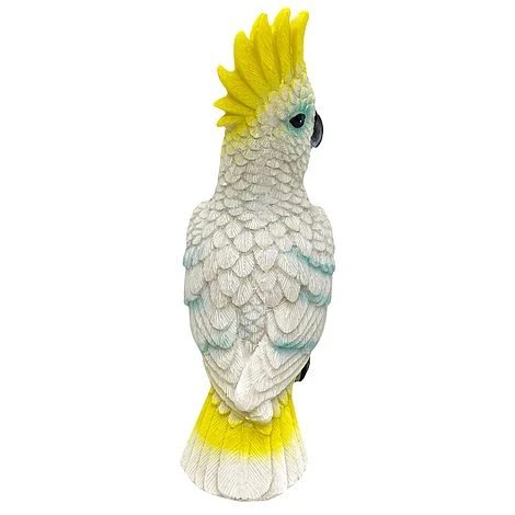 Realistic Cockatoo Parrot Garden Bird Ornament 12cm Outdoor Statue - Image 5