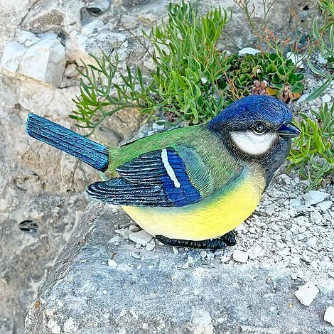 Large Blue Tit Bird Garden Ornament - Image 4