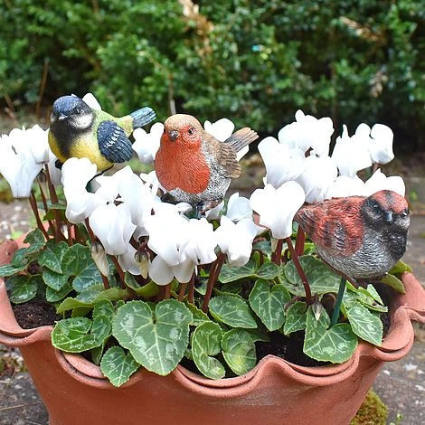 3 Garden Birds On Sticks Outdoor Ornaments - Image 4