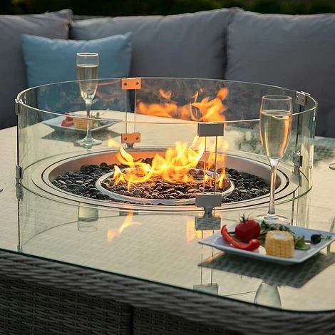 Maze Rattan Oxford Royal Corner Dining Set With Firepit Table - Image 17