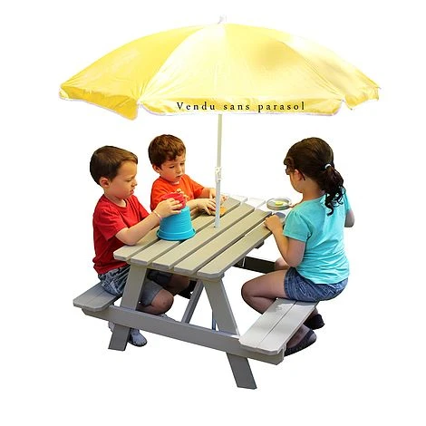 Soulet Childrens Garden Picnic Table Grey - Image 6