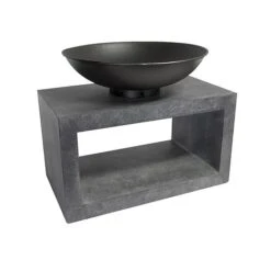 Firebowl & Rectangle Console Cement H52Cm W64Cm