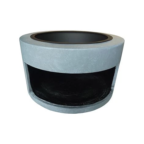 Firebowl & Round Console Cement H32Cm D58Cm
