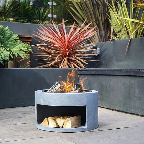 Firebowl & Round Console Cement H32Cm D58Cm - Image 4