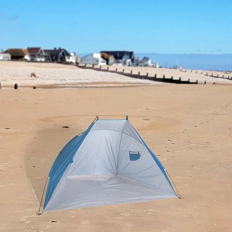 Idooka Outdoors Beach Tent Shelter With Inner Pockets Carrying Pouch UPF 50+ Blue/Green - Image 5