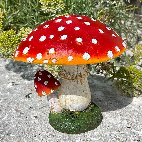 Large Double Stem Garden Mushroom Ornament - Image 7
