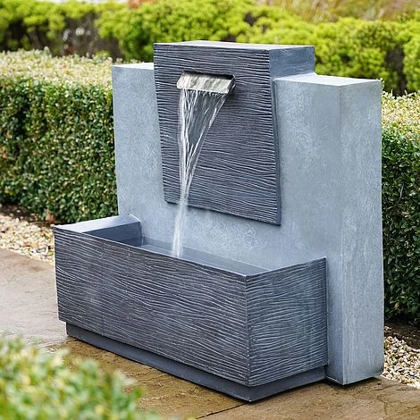Outdoor Contemporary Water Feature Cement H81Cm - Image 2