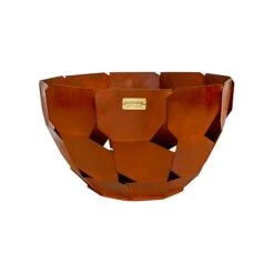 Outdoor Metal Industrial Firebowl In Rust H34Cm W59Cm
