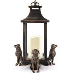 Antique Bronze Coloured Sitting Labrador Potty Feet - Plant Pot Feet