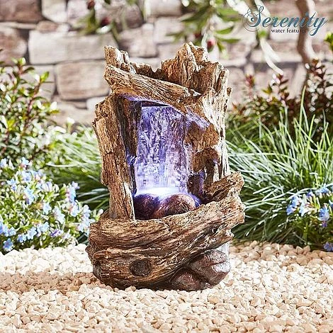 Serenity Table-top Tree Trunk Waterfall Water Feature - Image 2