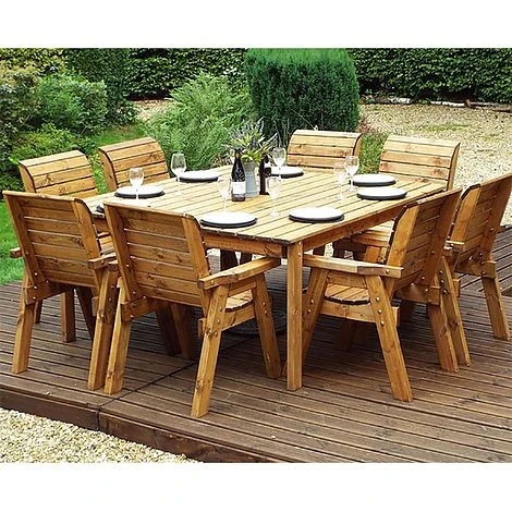 8 Seater Square Table Set With 8 X Chairs